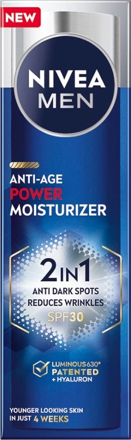 Krem fytyre për meshkuj Nivea Men Anti-Age Power Face Cream SPF30, 50ml Krem fytyre për meshkuj Nivea Men Anti-Age Power Face Cream SPF30, 50ml