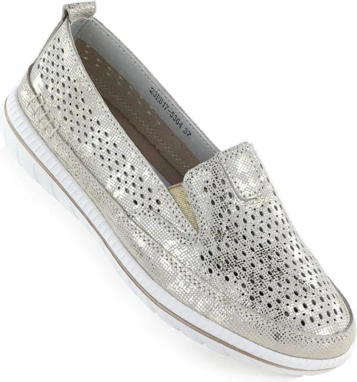 Këpucë lëkure për femra Jezzi 5364, të arta