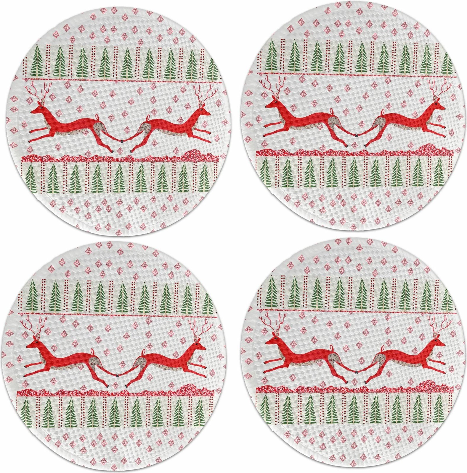 Set 4 copë mbulesa për tavolinë, Hermia Concept, shumëngjyrëshe, 37cm