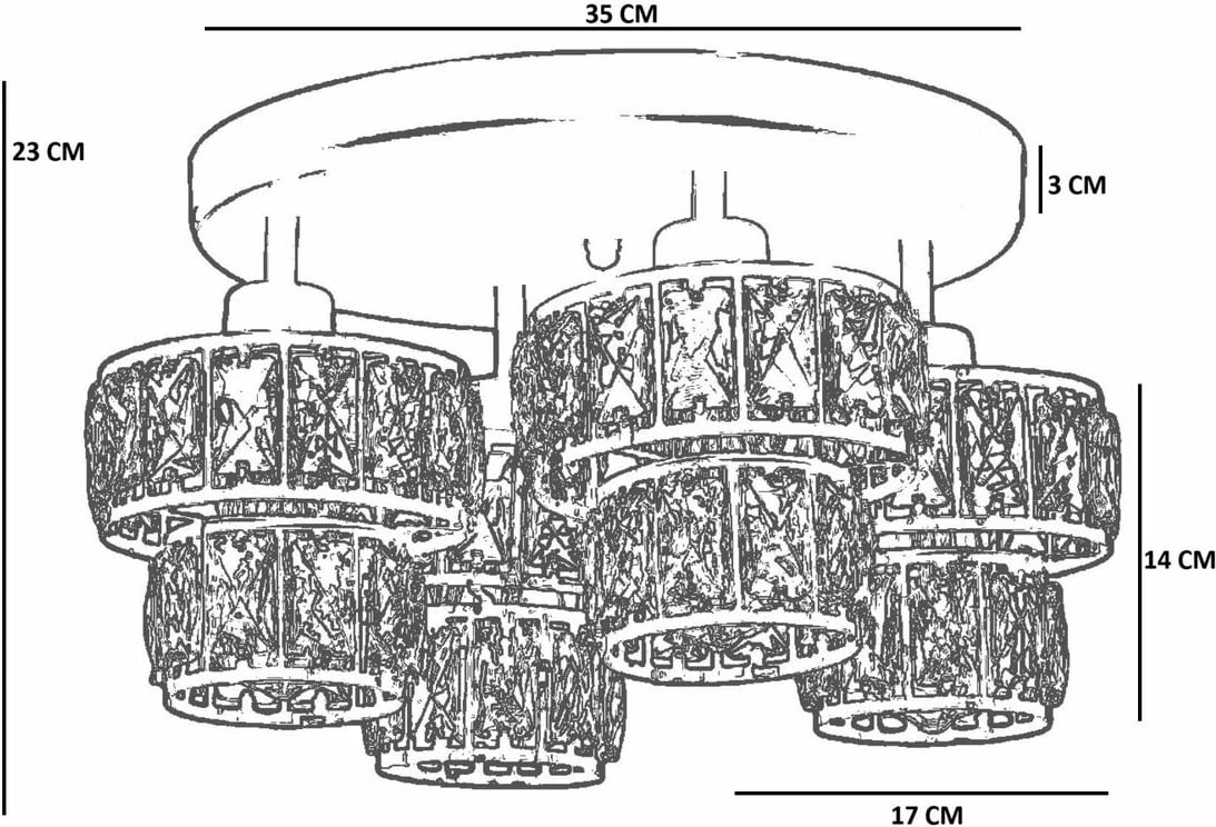 Llambë tavani Opviq, ngjyrë ari, 9014-4