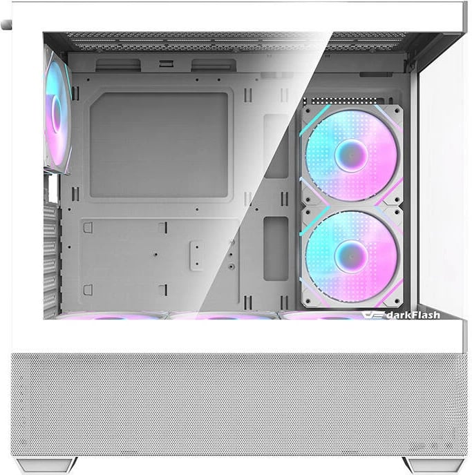 Kasë Darkflash DS900 AIR, Middle Tower, me 6 ventilatorë ARGB, e bardhë