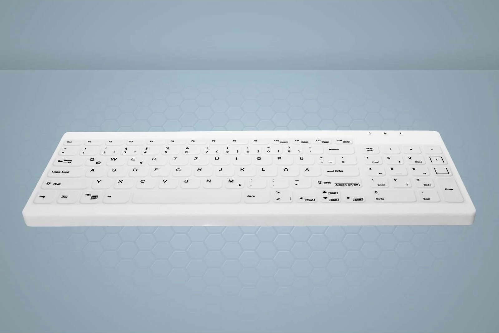 Tastierë Cherry AKTIVE KEY Hygiene Compact ultraflat e bardhë
