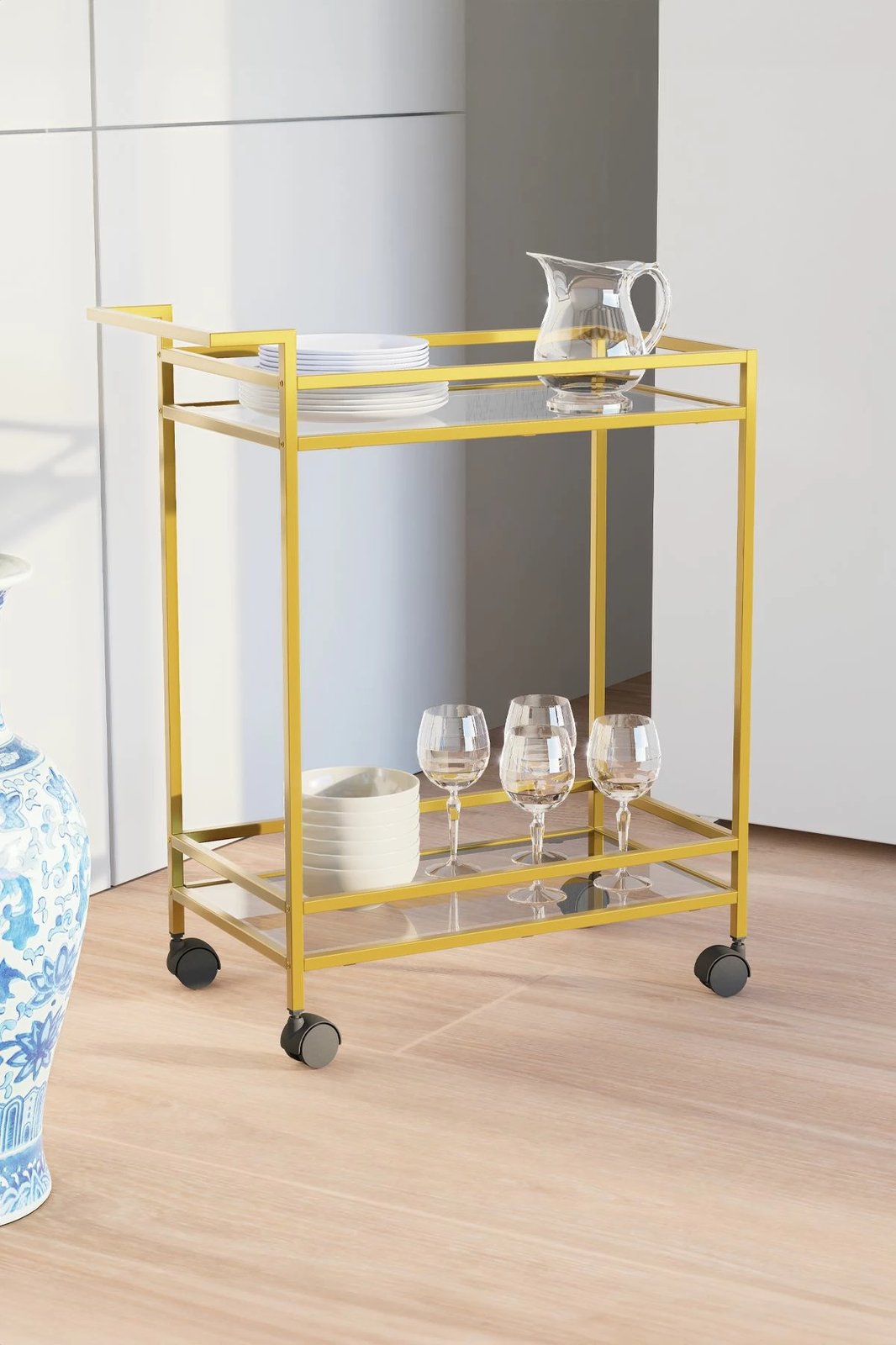 Tavolinë shërbimi Hanah Home, Vortex, ngjyrë ari