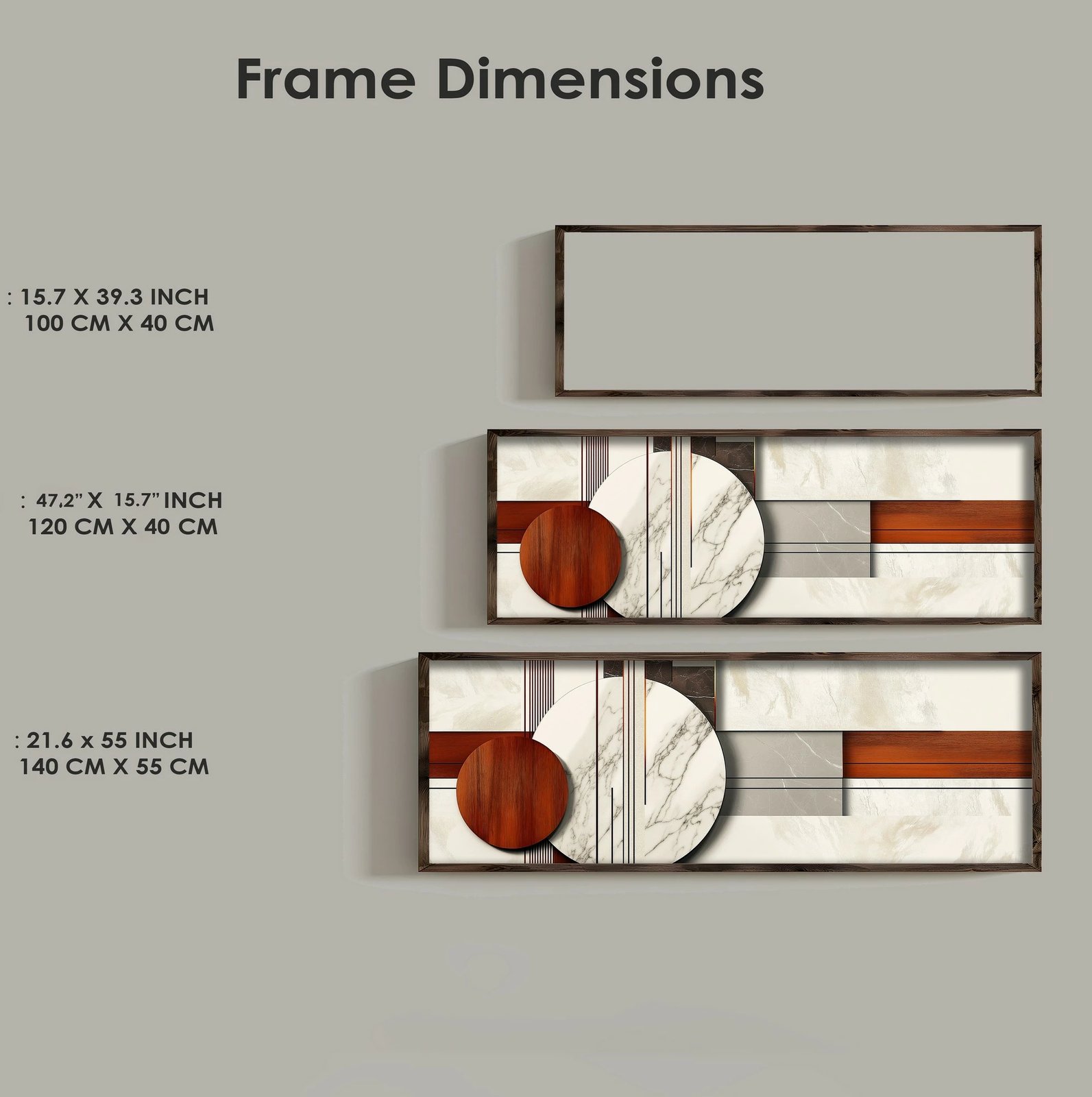 Pikturë dekorative me kornizë MDF, Wallity, EMR031