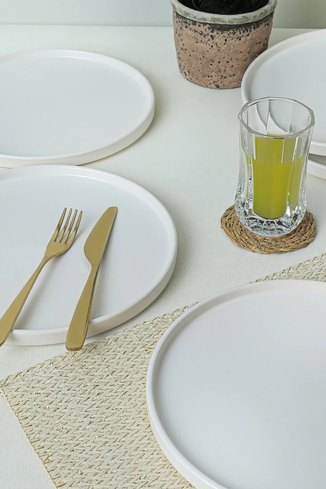 Set pjatash shërbimi (6 copë), Hermia Concept, ST038006F022A000000MAS3T00, ngjyrë e bardhë mat