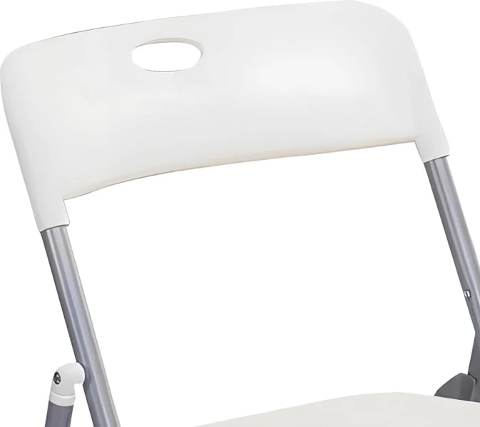 Karrige e palosshme Daxton PP bardhë-argjendtë 49x46.5x73.5cm