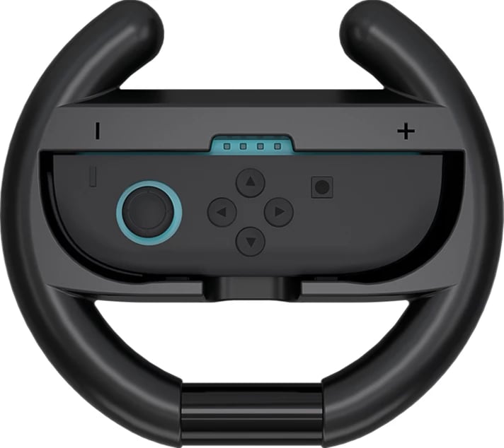 Volan garash për Joy-Con Nintendo Switch 2, Hurtel Racing Wheel, plastikë ergonomike, e zezë, set 2 copë