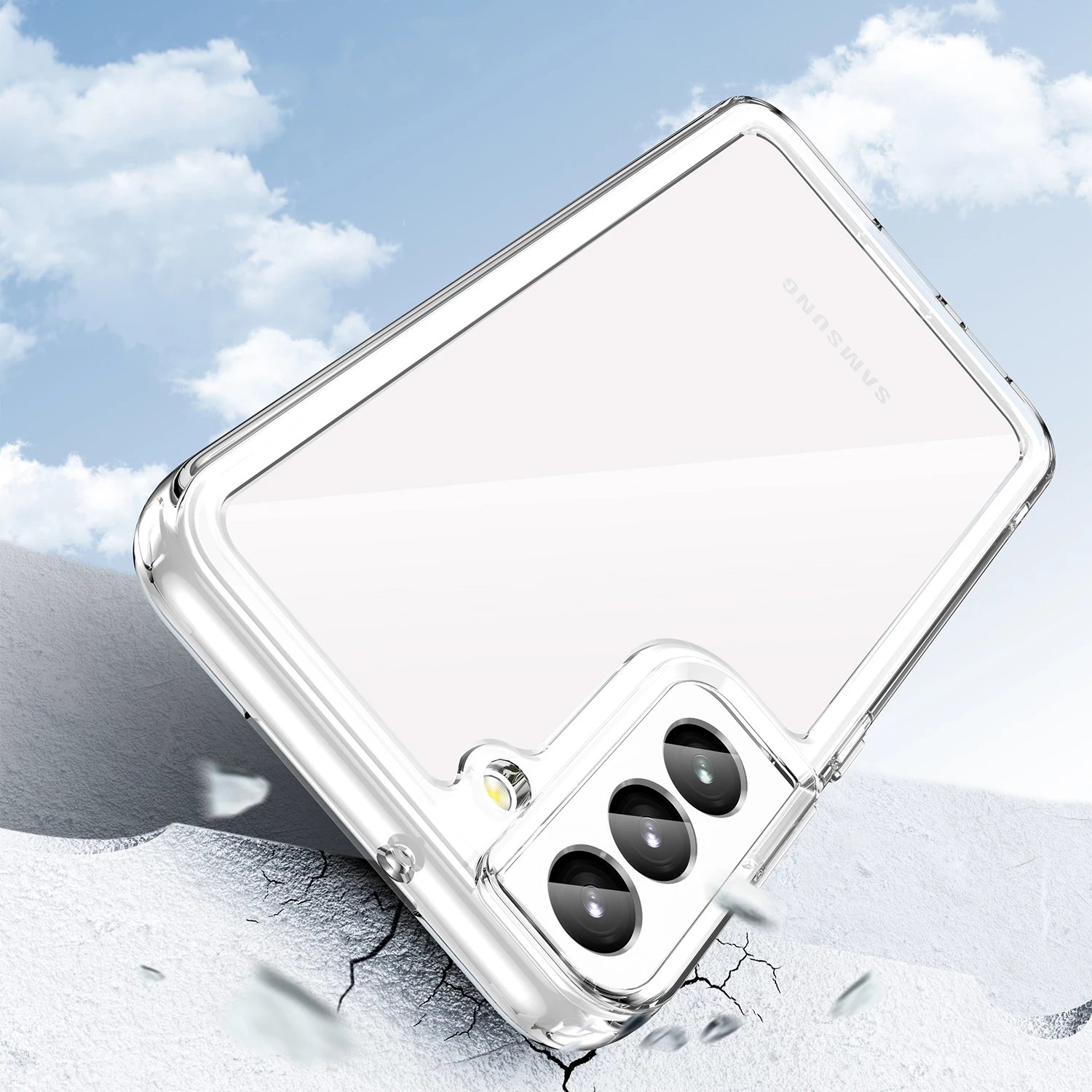 Mbështjellës Hurtel Outer Space Case për Samsung Galaxy S23+, transparent