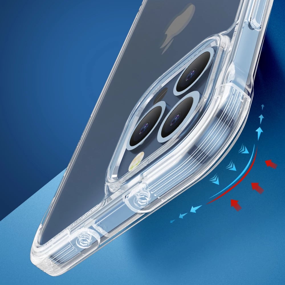 Mbështjellës Joyroom Defender Series JR-BP954 për iPhone 13, transparent, me qëndrim