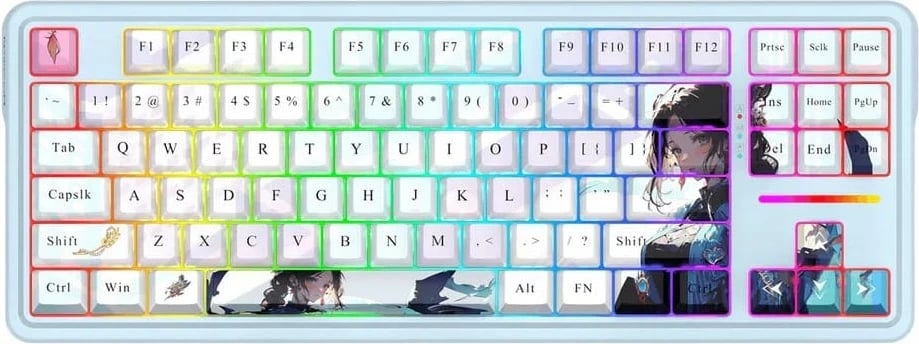 Tastierë mekanike Redragon Antonium PRO K728AK-RGB-PRO, 80%, RGB, wireless/wired, blue