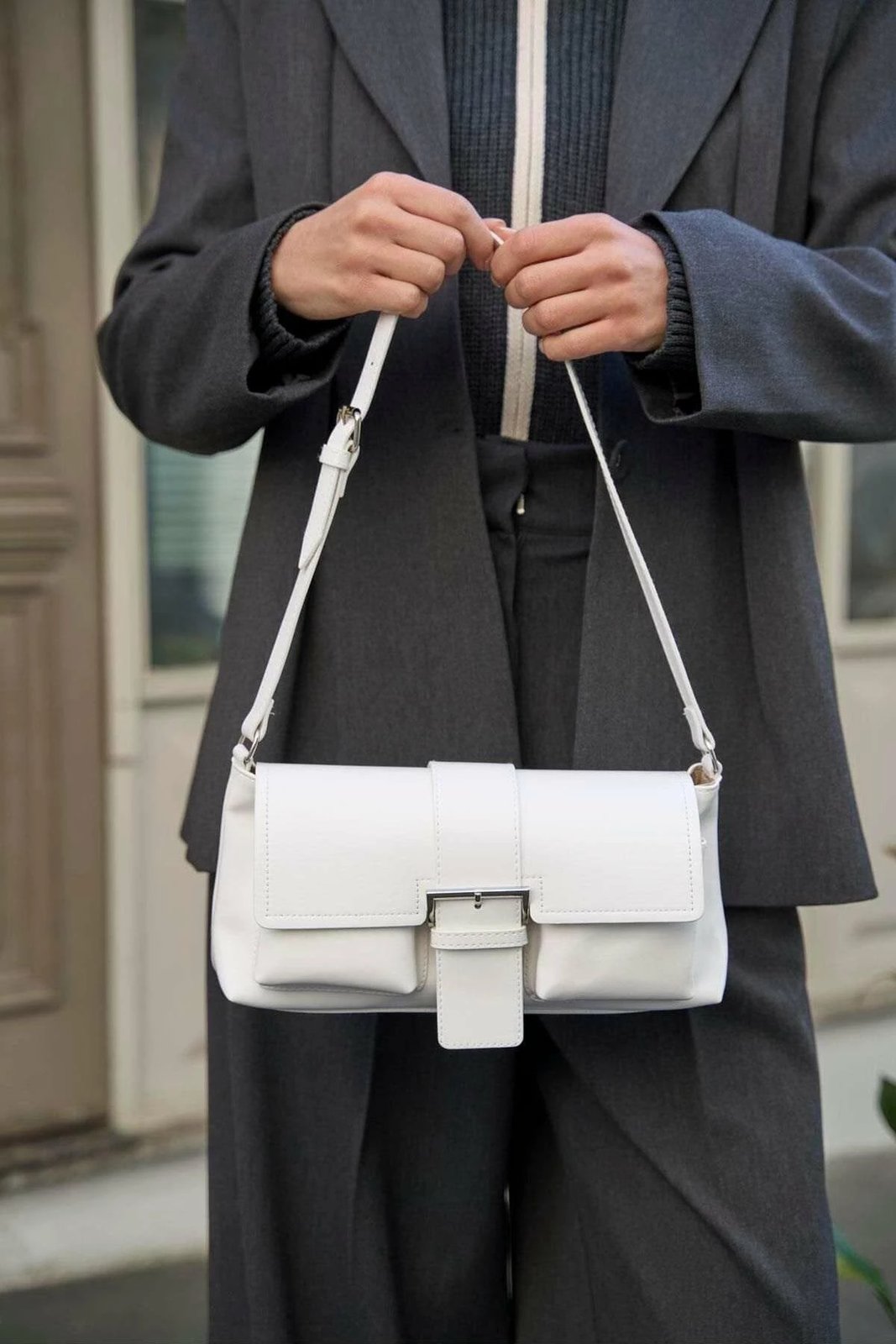 Çantë dore e bardhë Zoozie Bags, MK1020225SV10-003