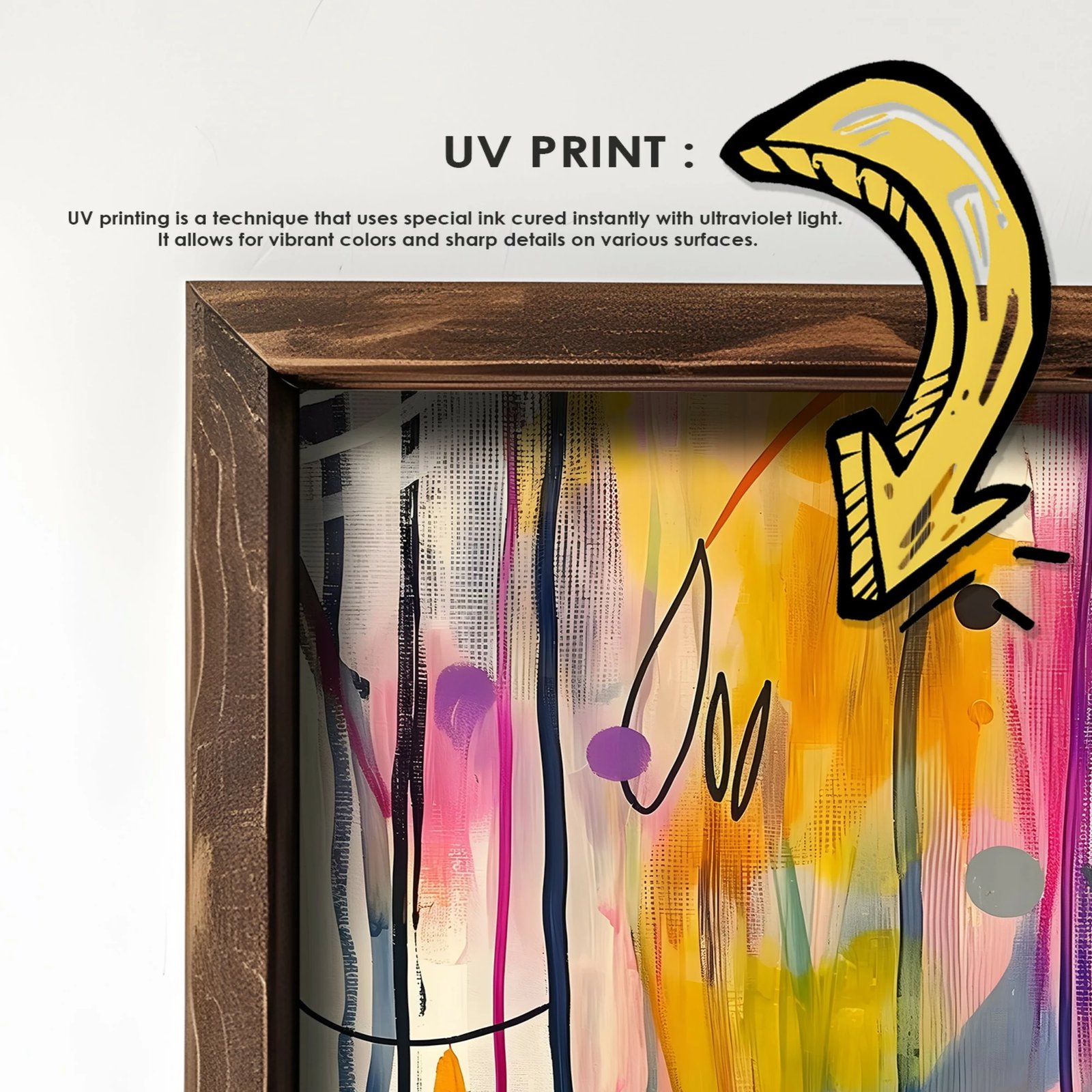 Pikturë dekorative me kornizë MDF, Wallity, GE217-L