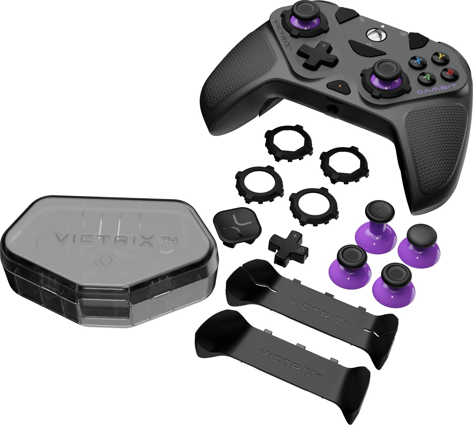 Gamepad PDP 049-006-GY, PC, Xbox One, Xbox Series S/X, Wired, 3 m, Ngjyrë e zezë, gri, vjollcë