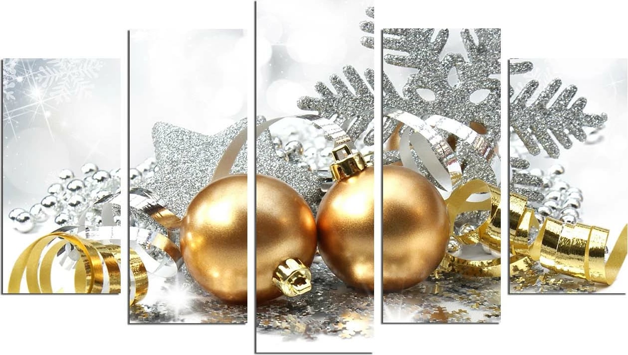 Pikturë dekorative MDF (5 pjesë), Wallity, 5PMDFNOEL-4