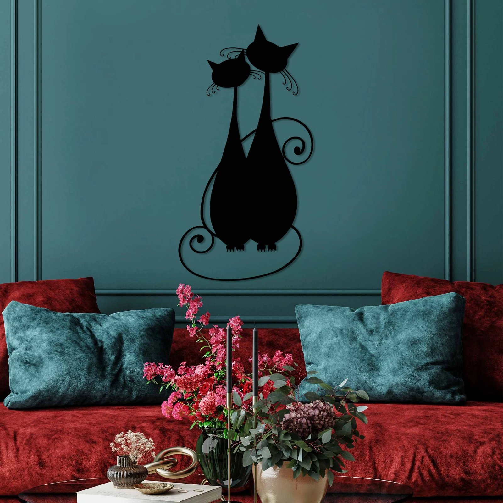 Aksesor dekorativ metalik për mur, Wallity, Maca 10 - v2