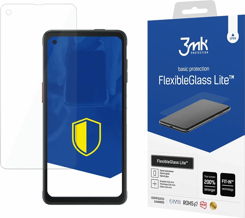 Xham hibrid mbrojtës për ekran, 3mk Protection FlexibleGlass Lite, për Samsung Galaxy XCover Pro, Transparent
