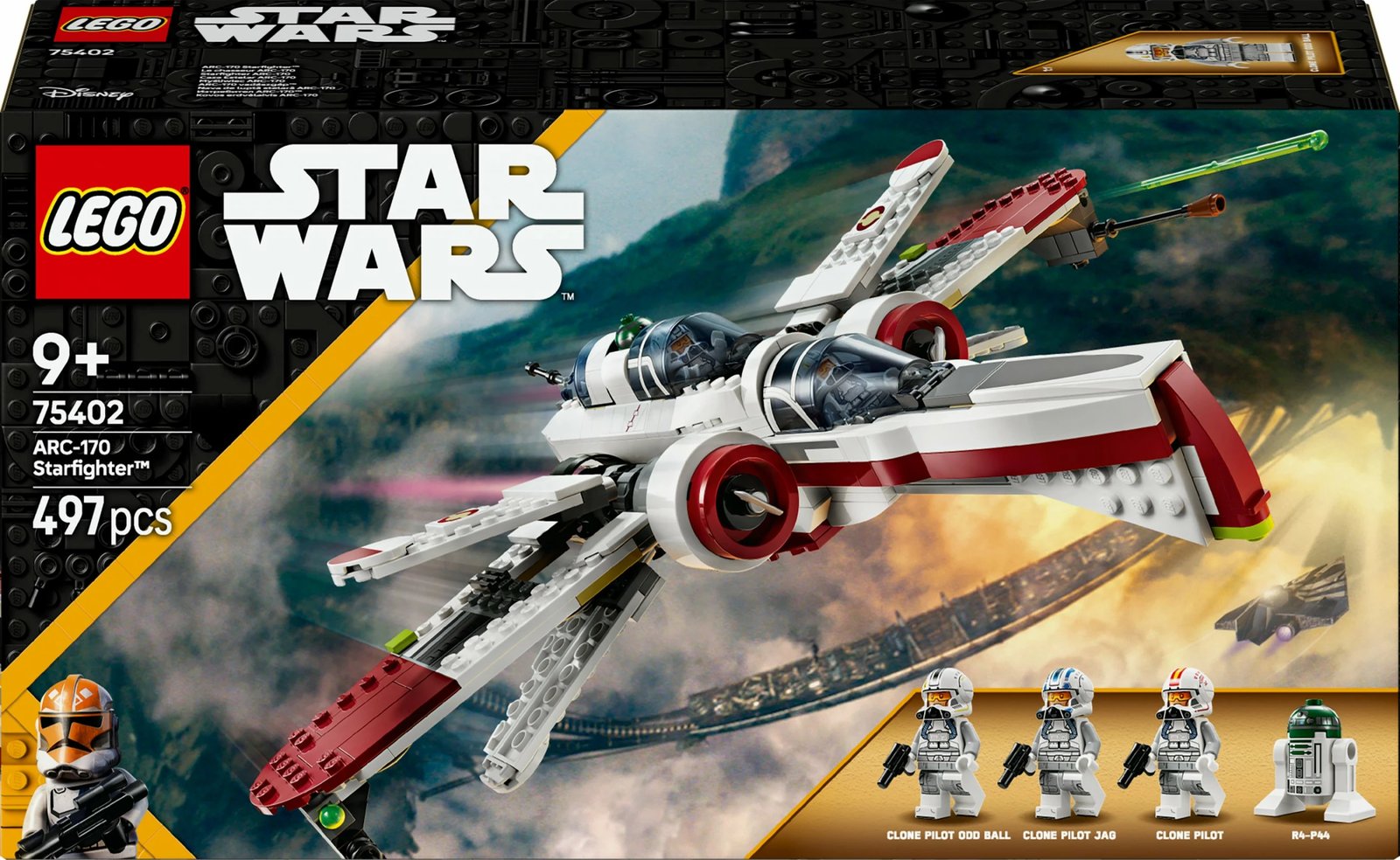 Set ndërtimi LEGO Star Wars ARC-170 Starfighter, shumëngjyrësh