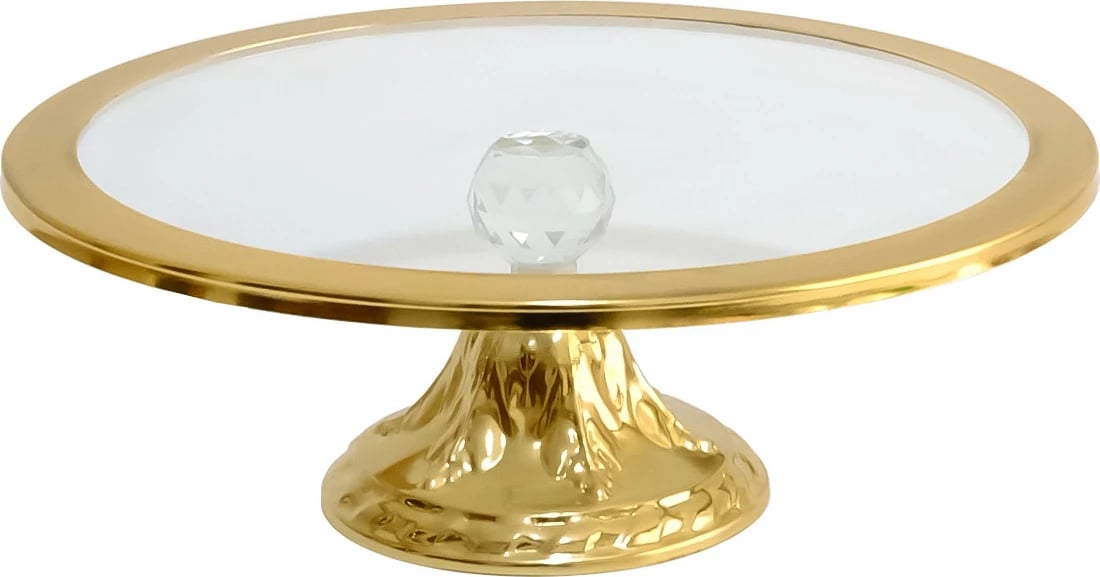 Pjatë për servirje ëmbëlsirash Hermia Concept, ngjyrë ari, PLT0484