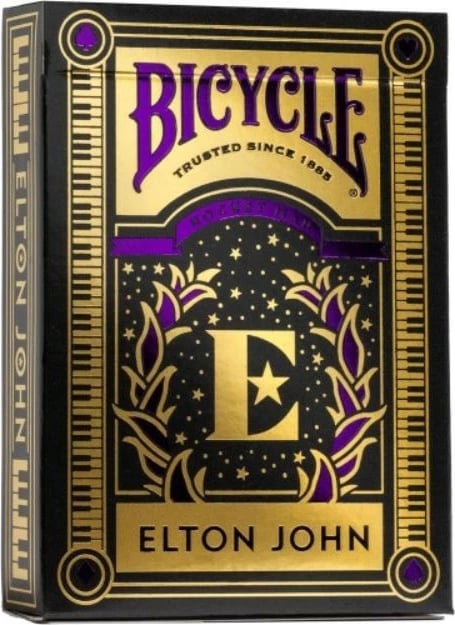 Letra loje Bicycle Elton John, universal, letër, dizajn i artë