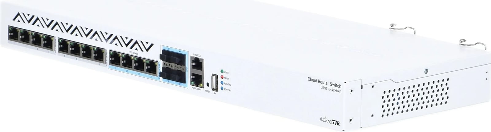 Switch MikroTik CRS312-4C+8XG-RM, L3, 10G Ethernet, Bardhë