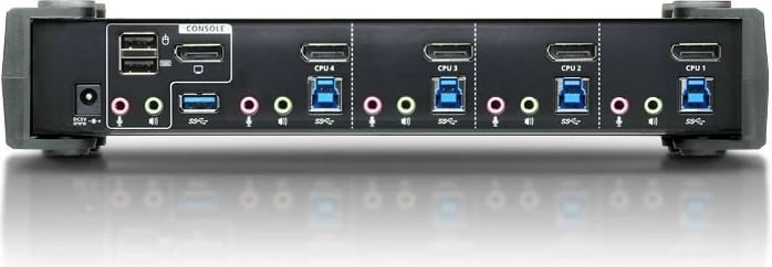 Switch KVM ATEN CS1924-AT-G, 4 porta USB 3.0, 4K DisplayPort, i zi