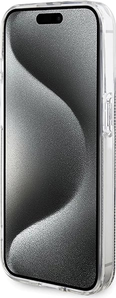 Mbështjellës Guess IML 4G Gold Stripe për iPhone 15 Pro Max, kafe
