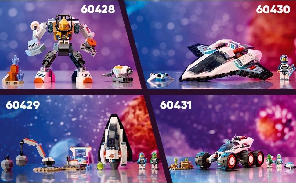 Set ndërtimi LEGO City 60431, rover hapësinor, 311 pjesë, shumëngjyrësh
