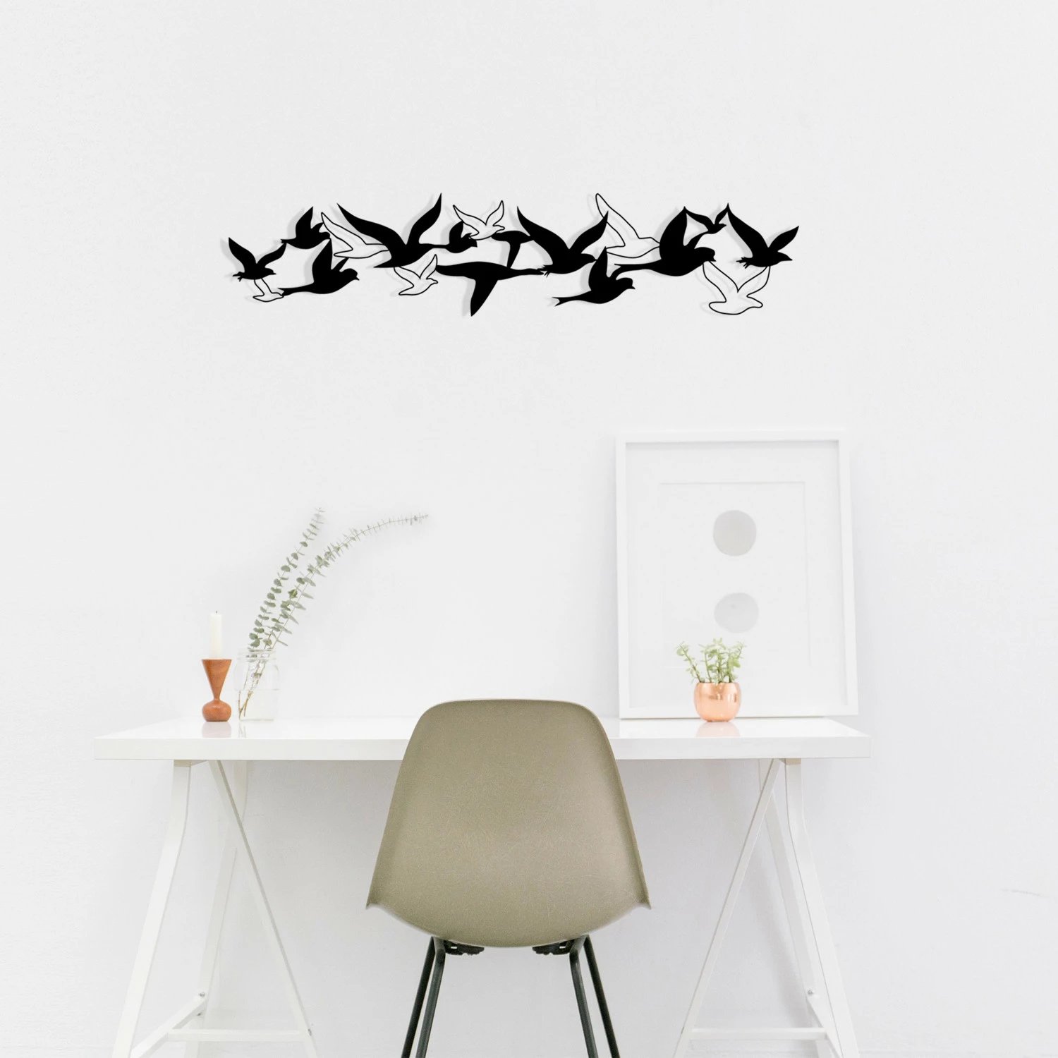 Aksesor dekorativ metalik për mur, Wallity Bellissimo, M112-S, ngjyrë e zezë, 69x15cm Aksesor dekorativ metalik për mur, Wallity Bellissimo, M112-S, ngjyrë e zezë, 69x15cm