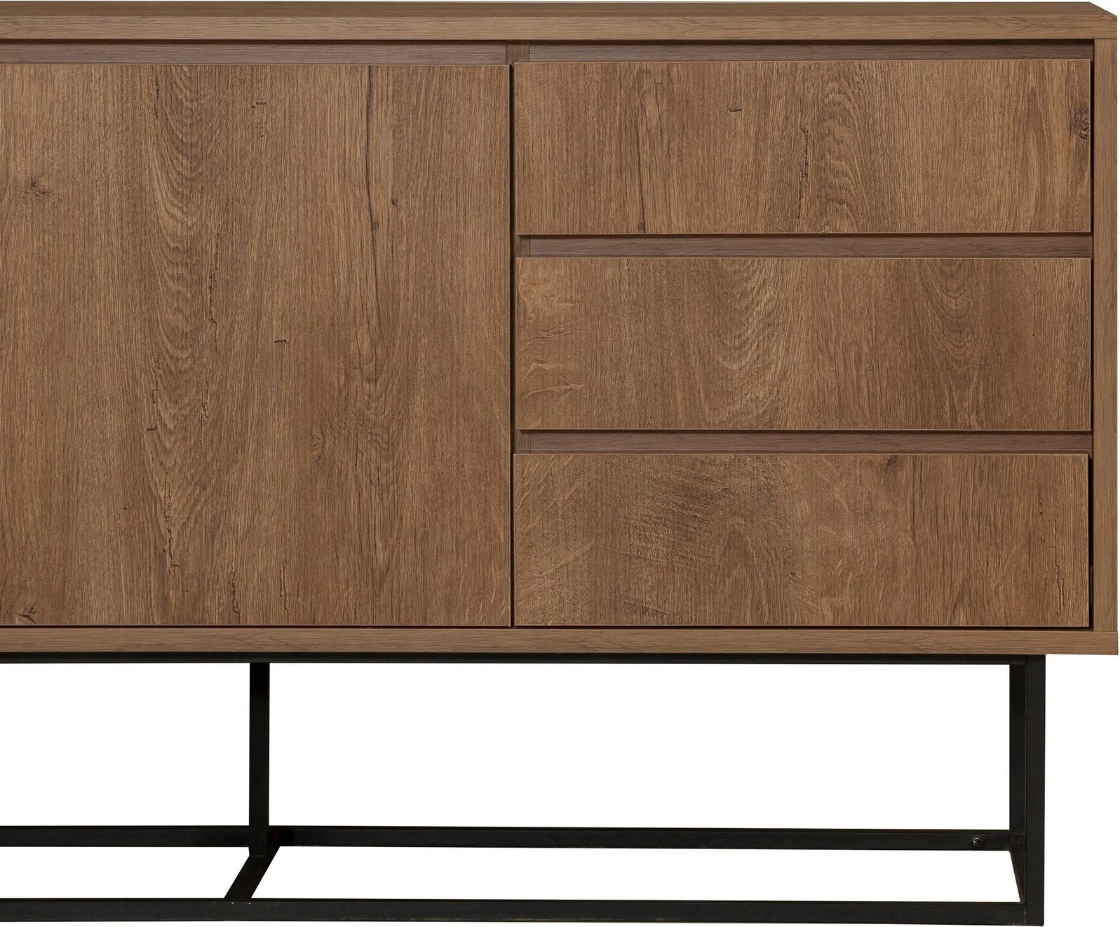 Set mobiljesh për dhomë dite, Laxus Takım 9, ngjyrë arre dhe e zezë