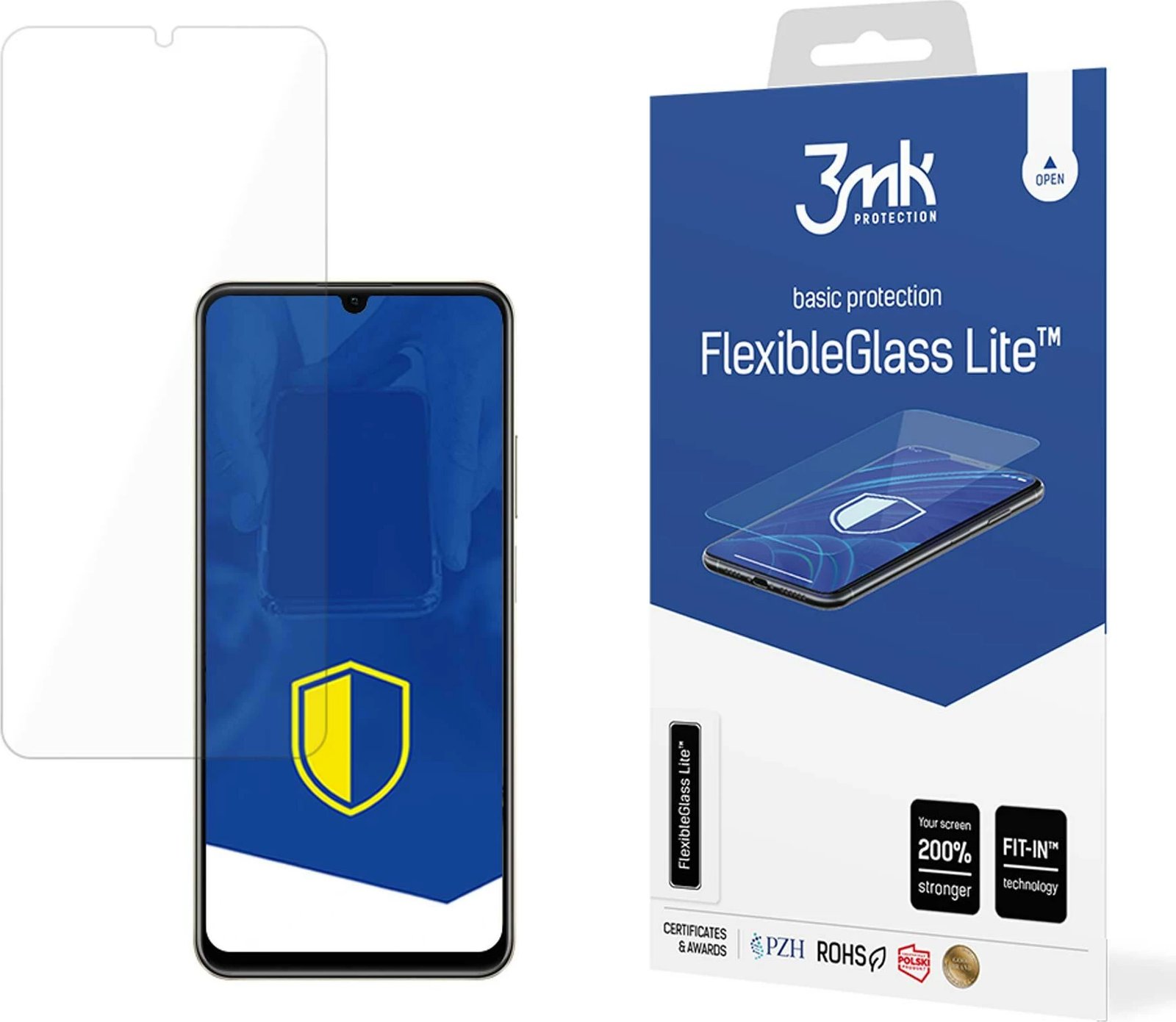 Xham mbrojtës hibrid për ekran, 3mk Protection FlexibleGlass Lite, për Realme C53