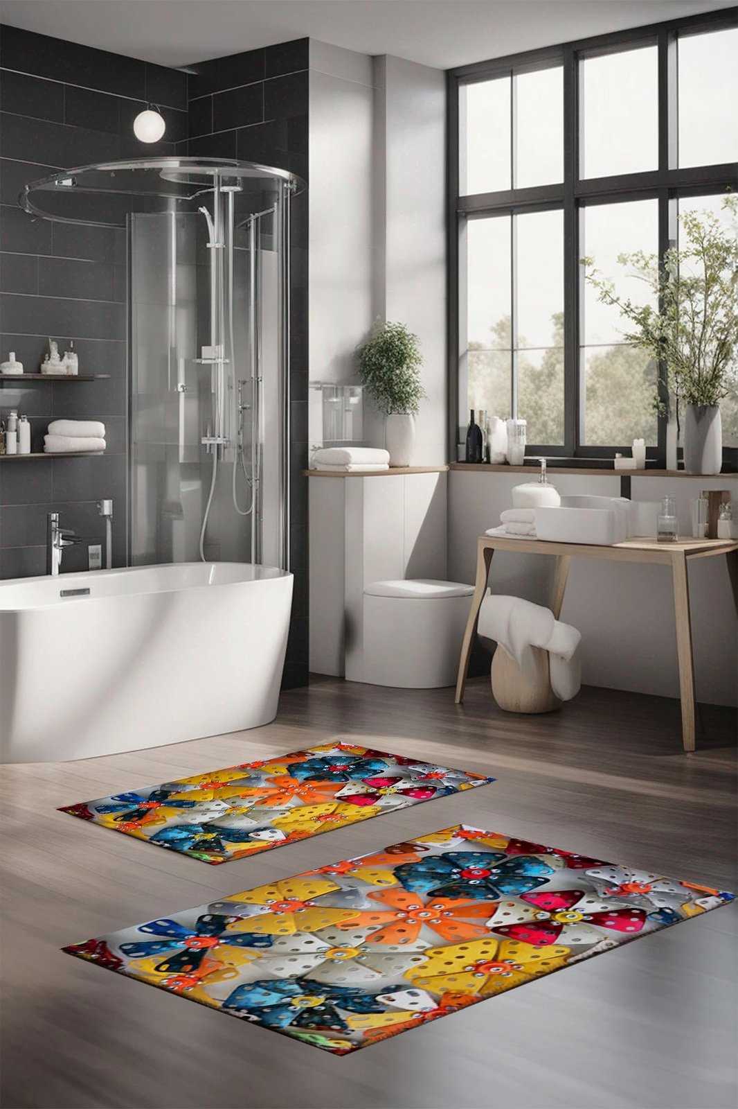 Set tapetash për banjo, 2 copë, shumëngjyrësh, Mijolnir, CT-5356