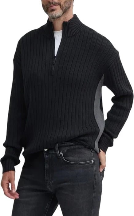 Xhemper për meshkuj Calvin Klein Jeans, i zi