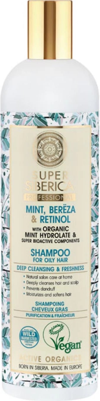 Shampon uniseks Natura Siberica Menta Abedul & Retinol 400ml