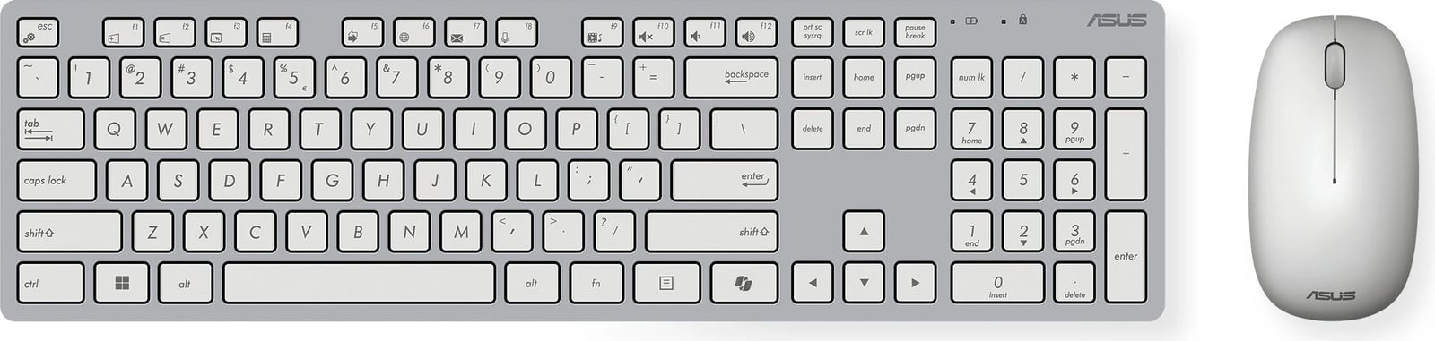Set tastierë-maus ASUS W5000, wireless, full-size, bardhë