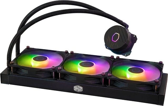 Kasë ftohëse me ujë Cooler Master MasterLiquid 360L Core ARGB, 3x120mm, e zezë