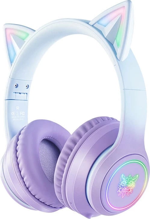 Kufje gaming ONIKUMA B90, Bluetooth 5.0, me mikrofon, RGB, blu/vjollcë Kufje gaming ONIKUMA B90, Bluetooth 5.0, me mikrofon, RGB, blu/vjollcë
