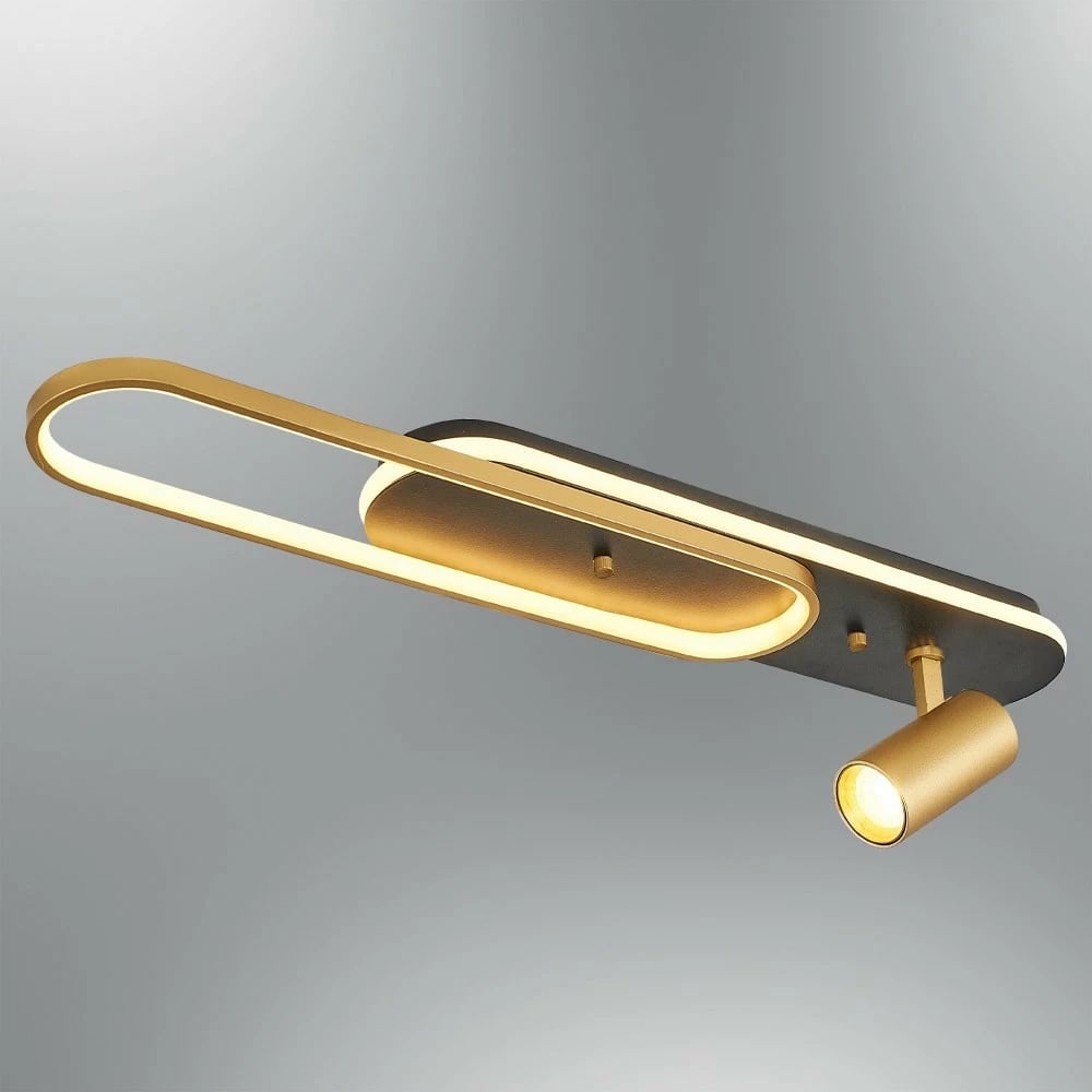 Llambë muri Opviq, e zezë dhe e artë, 4156-1-19