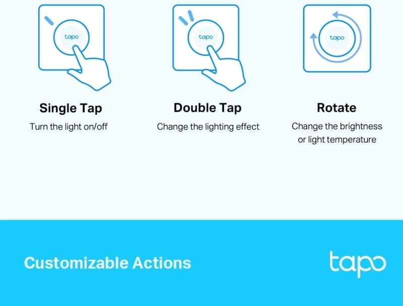 dimmer smart dritash, TP-Link Tapo S200D, wireless, e bardhë