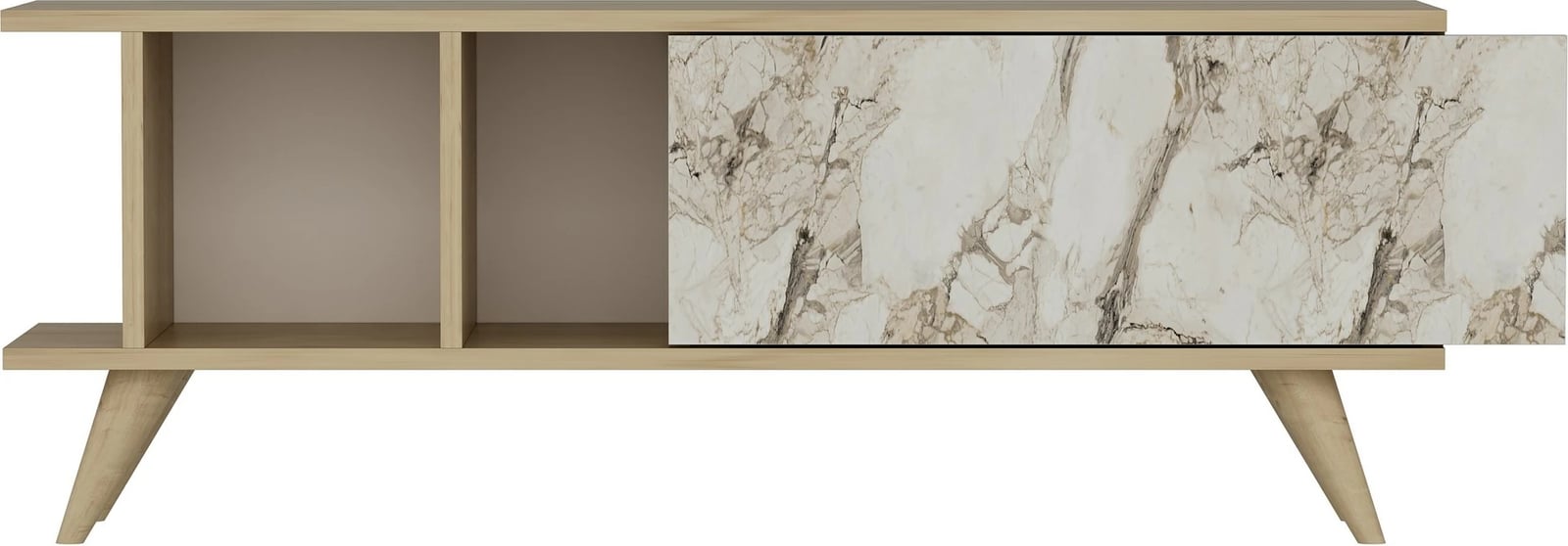 Komodë TV Hanah Home, ngjyrë Sapphire Oak, mermer