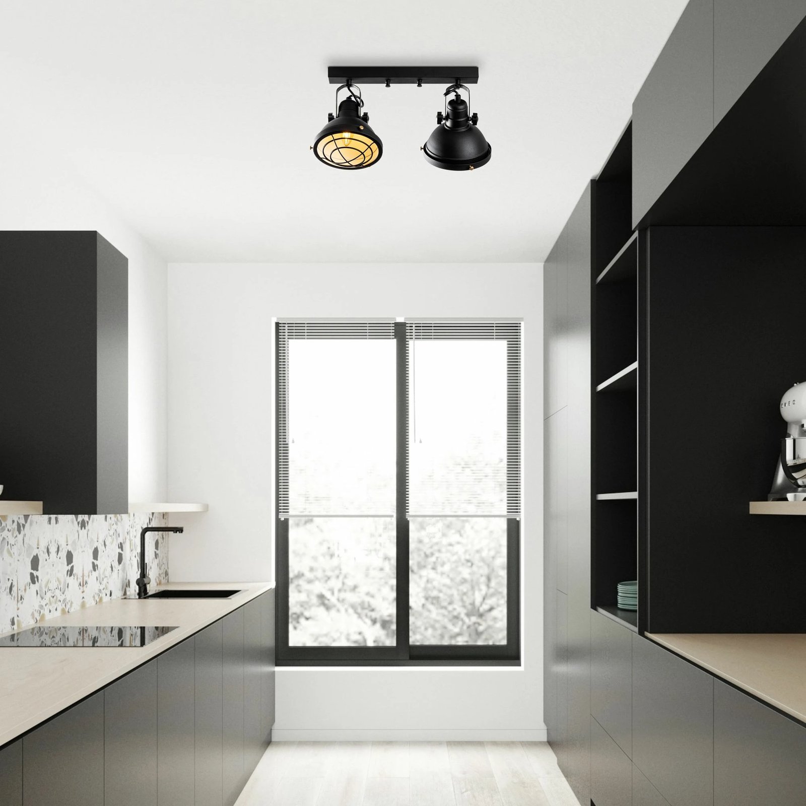 Llambadar metalik Opviq, Spoly - 15430, ngjyrë e zezë