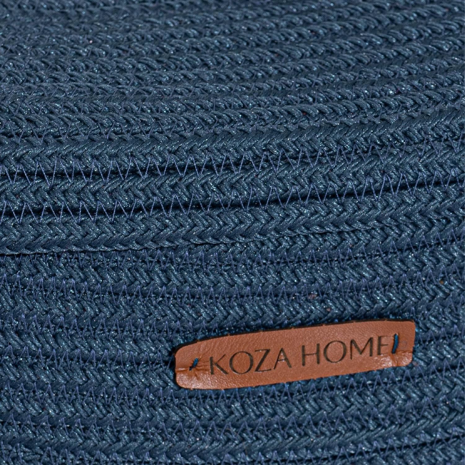 Kuti dekorative, punim dore, ngjyrë blu e errët, Evila Originals, 25x50x34 cm