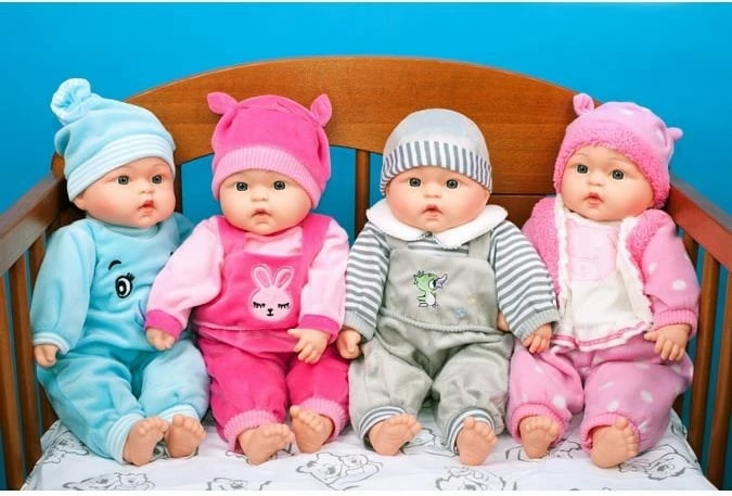 Kukull foshnje që flet e këndon, PLAYTO, Bibi 46 cm, modul 4 gjuhë, me biberon, rozë