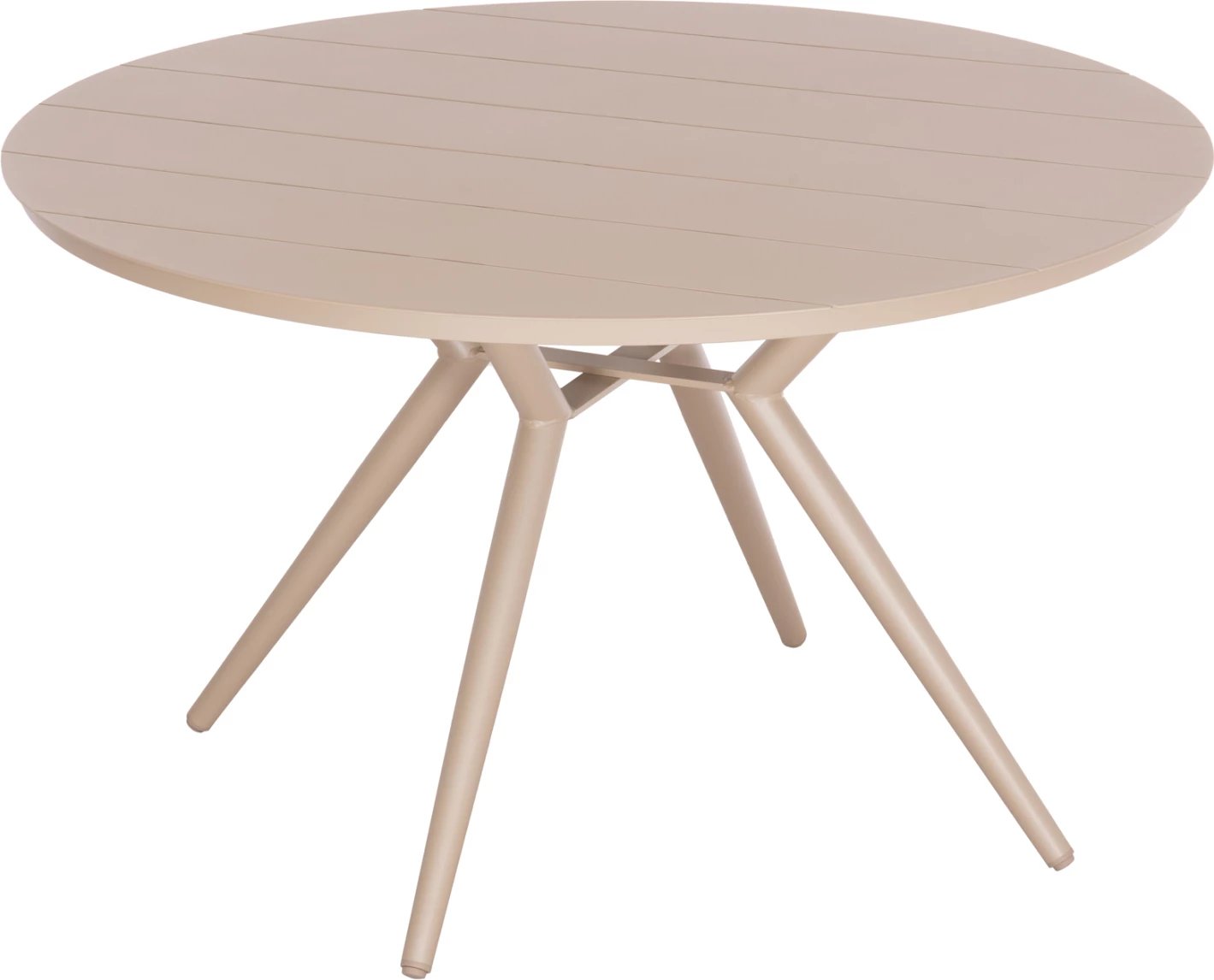 Tavolinë e rrumbullakët alumini, ngjyrë kapuçino, HIGER FH6290.04, Φ126x74Hcm