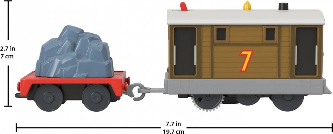 Lodër tren Thomas & Friends Fisher Price Toby HTN30 me motor, multikolor, set