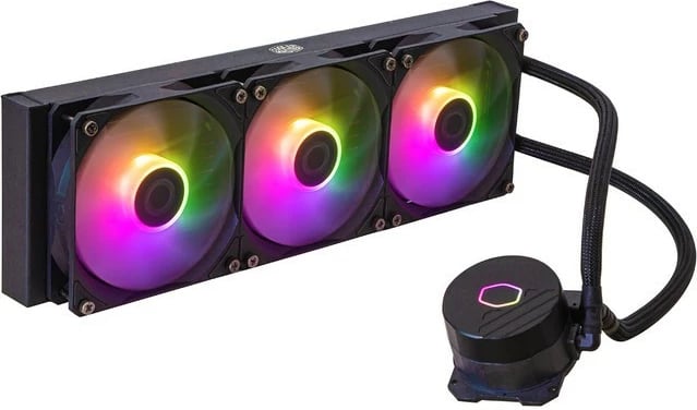 Kasë ftohëse me ujë Cooler Master MasterLiquid 360L Core ARGB, 3x120mm, e zezë