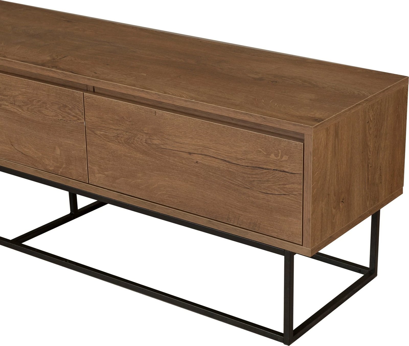 Set mobiljesh për dhomë dite, Skye Decor, Laxus Takım 21, ngjyrë arrë dhe e zezë