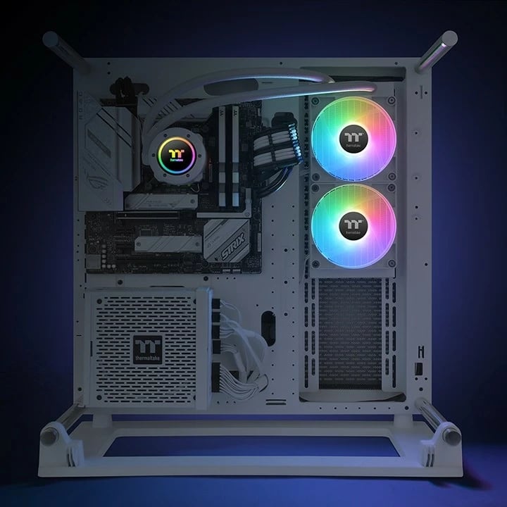 Komplet ftohës me lëng Thermaltake TH240 V2 ARGB, 24 cm, 57.05 cfm, i bardhë