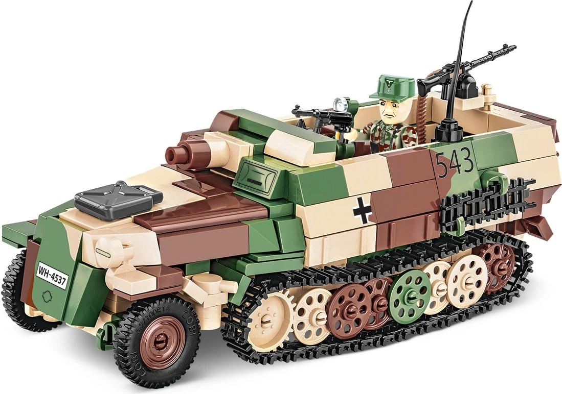Set blloqesh Cobi Klocki Sd.Kfz. 251/9 Stummel, 485 pjesë, Kamuflazh