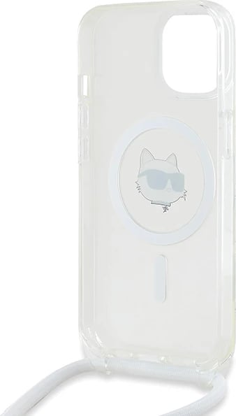 Mbështjellës Karl Lagerfeld IML Choupette Head & Cord MagSafe për iPhone 13/14/15, Transparent