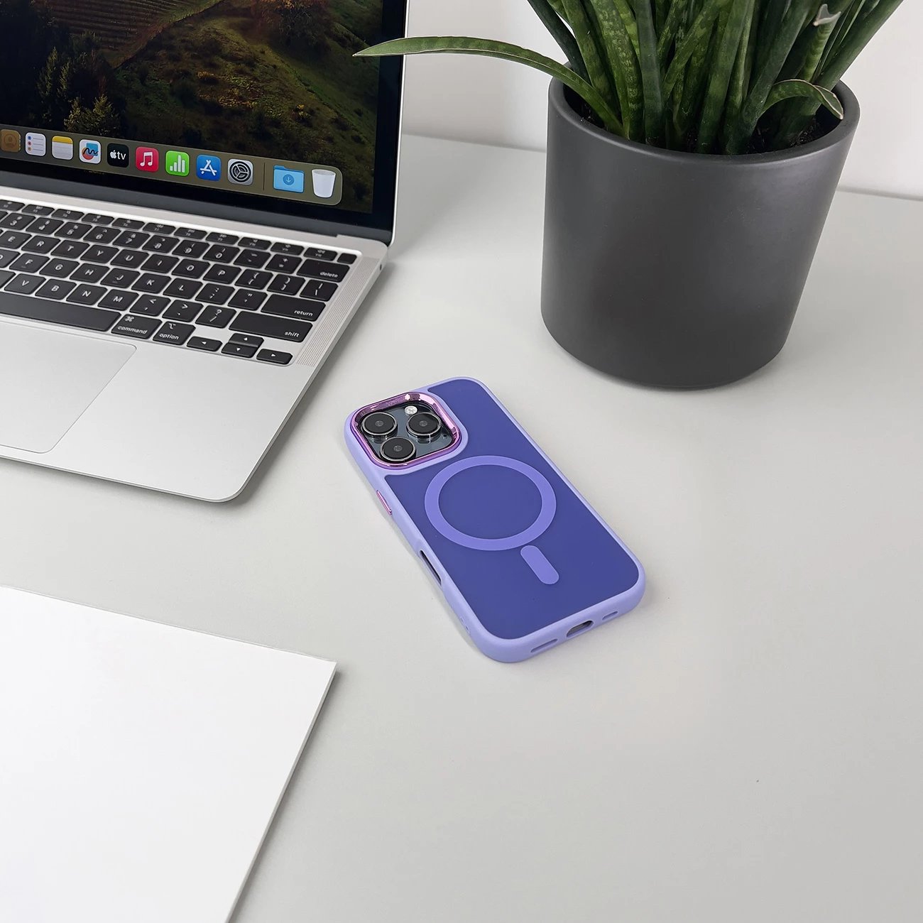 Mbështjellës Wozinsky Fashion Case me MagSafe për Samsung Galaxy S24 FE, Violet